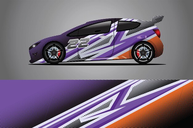 Vector de diseño de envoltura de calcomanía de coche