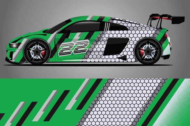 Vector de diseño de envoltura de calcomanía de coche