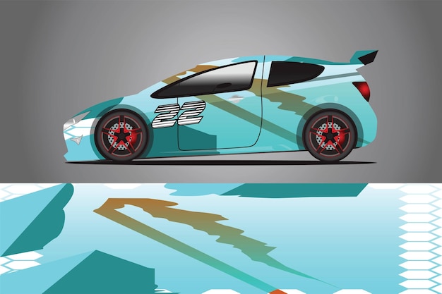 Vector de diseño de envoltura de calcomanía de coche