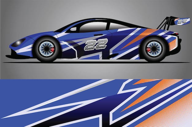Vector de diseño de envoltura de calcomanía de coche