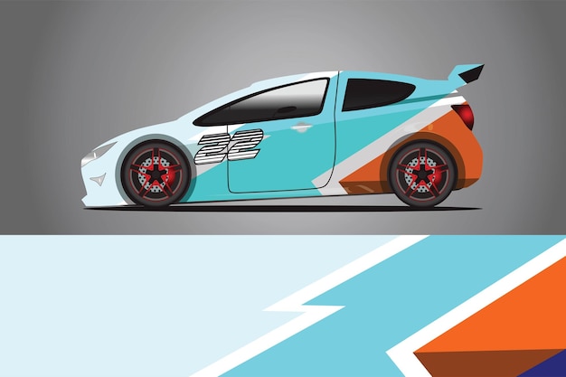 Vector de diseño de envoltura de calcomanía de coche