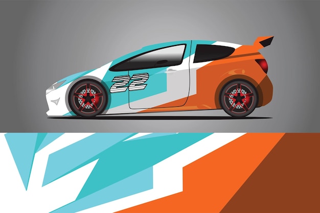 Vector de diseño de envoltura de calcomanía de coche