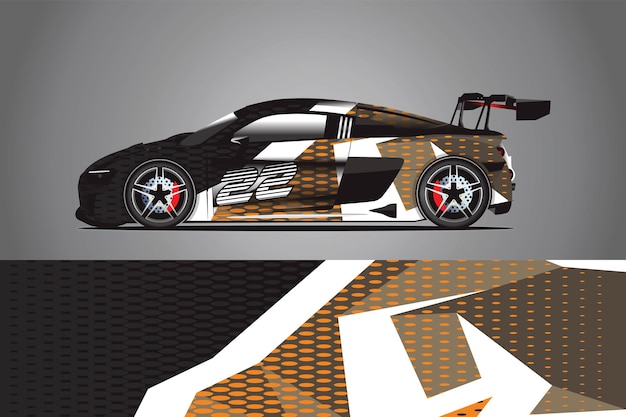 Vector de diseño de envoltura de calcomanía de coche