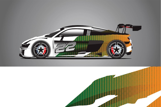Vector de diseño de envoltura de calcomanía de coche