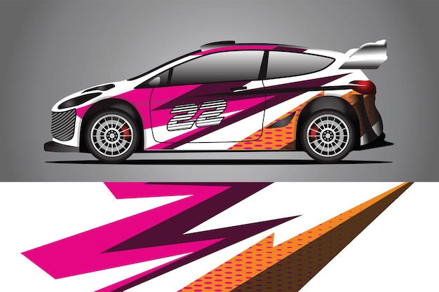 Vector de diseño de envoltura de calcomanía de coche