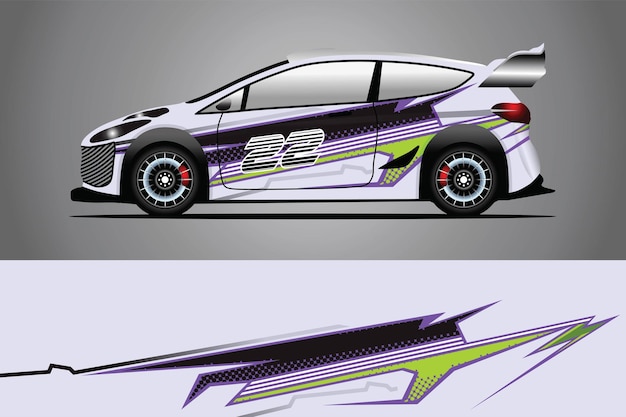Vector de diseño de envoltura de calcomanía de coche