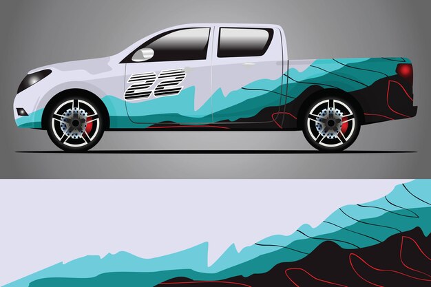 Vector de diseño de envoltura de calcomanía de coche