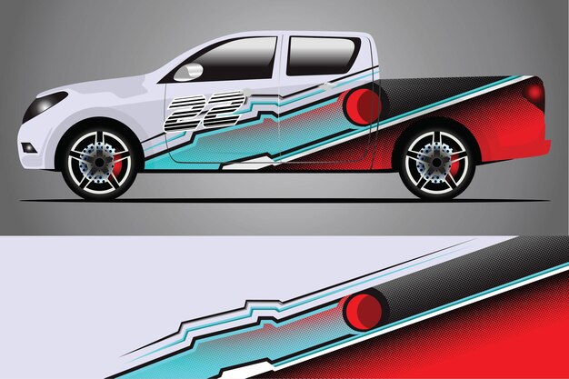 Vector de diseño de envoltura de calcomanía de coche