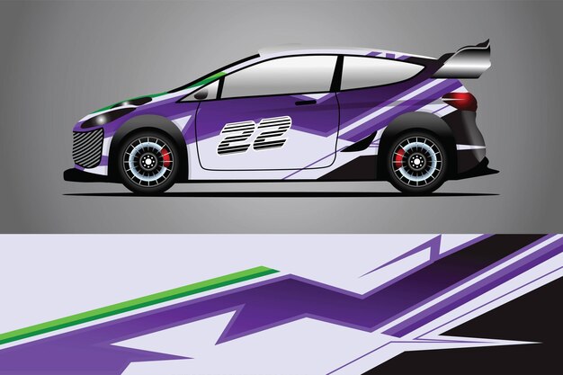 Vector de diseño de envoltura de calcomanía de coche