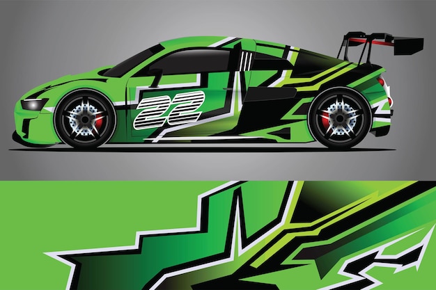 Vector de diseño de envoltura de calcomanía de coche