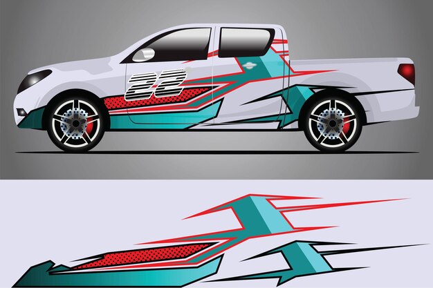 Vector de diseño de envoltura de calcomanía de coche