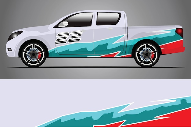 Vector de diseño de envoltura de calcomanía de coche