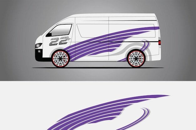 Vector de diseño de envoltura de calcomanía de coche