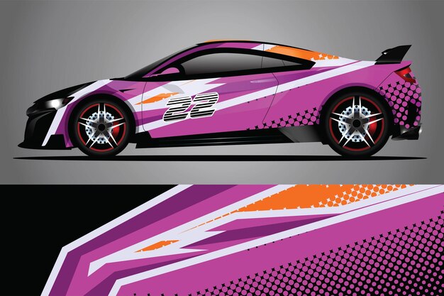 Vector de diseño de envoltura de calcomanía de coche
