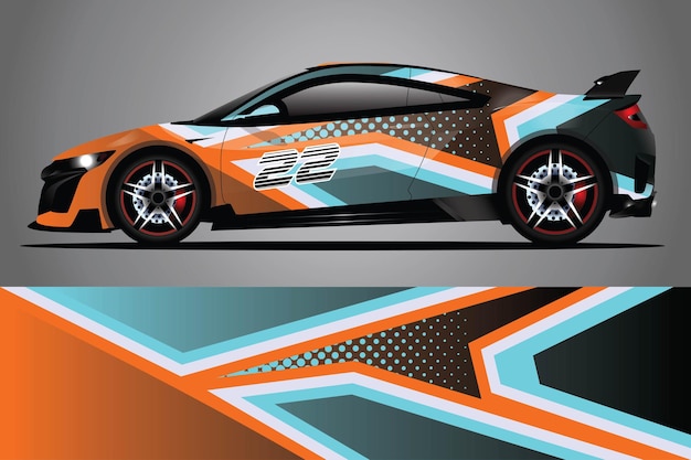 Vector de diseño de envoltura de calcomanía de coche