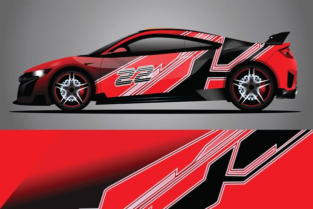 Vector de diseño de envoltura de calcomanía de coche