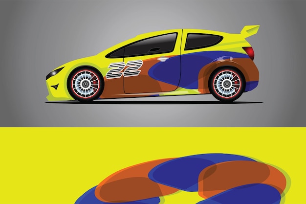 Vector de diseño de envoltura de calcomanía de coche