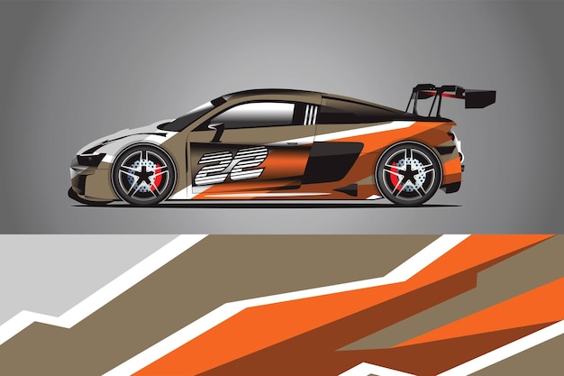 Vector de diseño de envoltura de calcomanía de coche