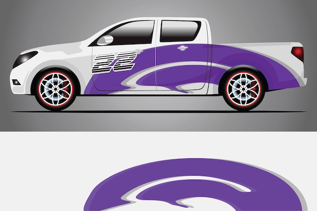 Vector de diseño de envoltura de calcomanía de coche