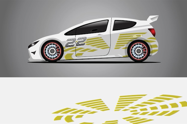 Vector de diseño de envoltura de calcomanía de coche