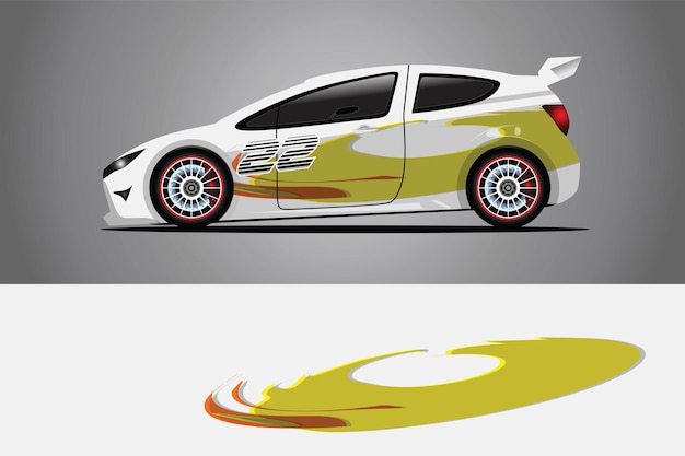 Vector de diseño de envoltura de calcomanía de coche