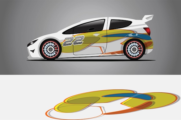 Vector de diseño de envoltura de calcomanía de coche