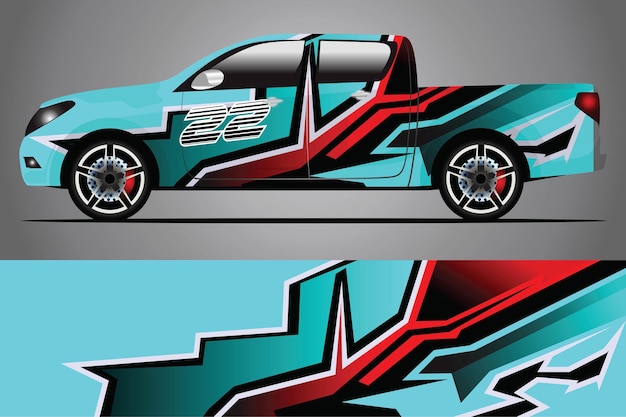 Vector de diseño de envoltura de calcomanía de coche
