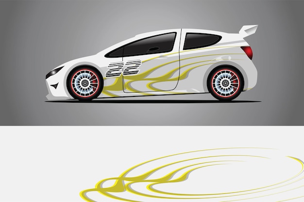 Vector de diseño de envoltura de calcomanía de coche