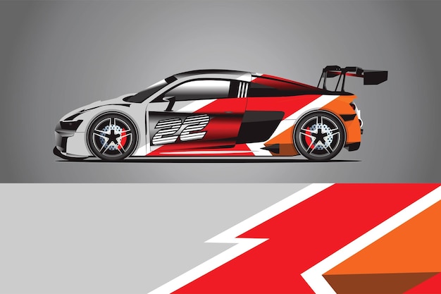 Vector de diseño de envoltura de calcomanía de coche