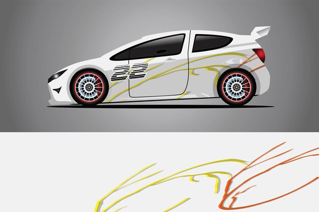 Vector de diseño de envoltura de calcomanía de coche