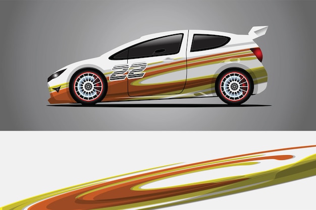 Vector de diseño de envoltura de calcomanía de coche