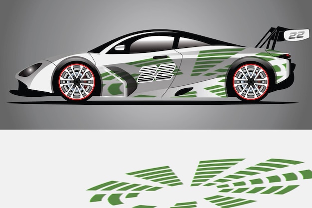 Vector de diseño de envoltura de calcomanía de coche