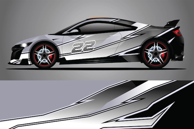 Vector de diseño de envoltura de calcomanía de coche