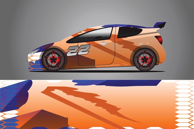 Vector de diseño de envoltura de calcomanía de coche