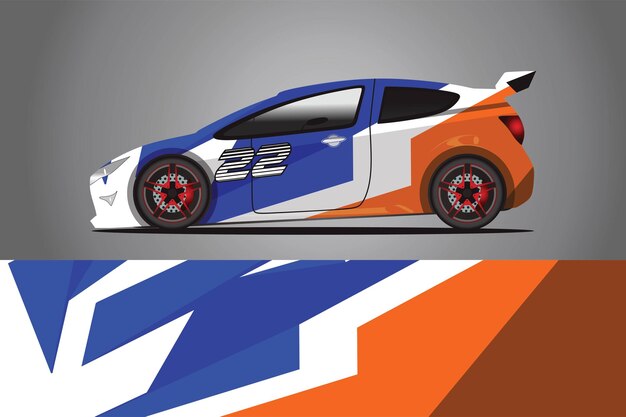 Vector de diseño de envoltura de calcomanía de coche