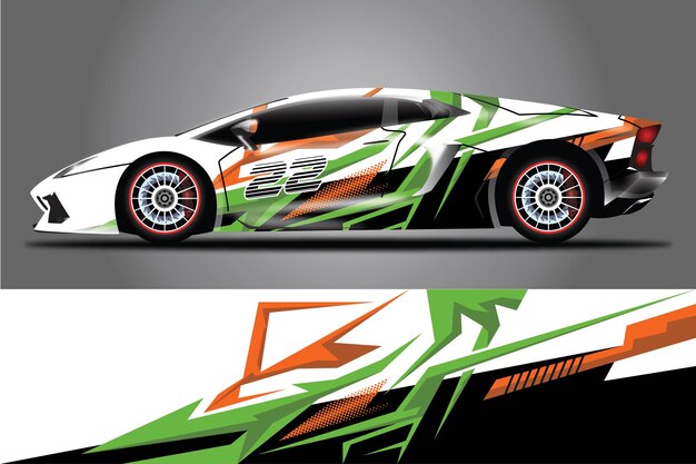 Vector de diseño de envoltura de calcomanía de coche