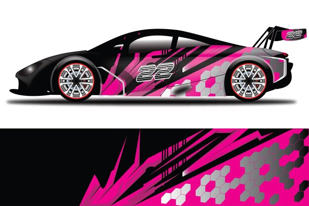 Vector de diseño de envoltura de calcomanía de coche