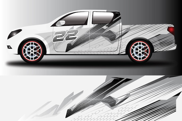 Vector de diseño de envoltura de calcomanía de coche