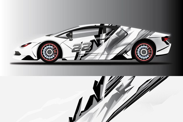 Vector de diseño de envoltura de calcomanía de coche