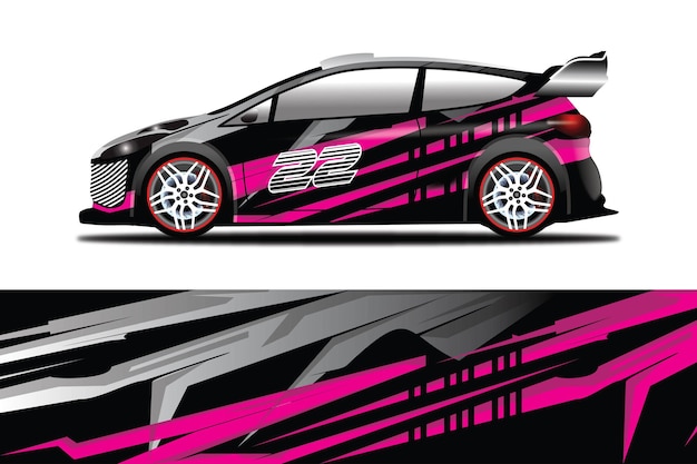 Vector de diseño de envoltura de calcomanía de coche