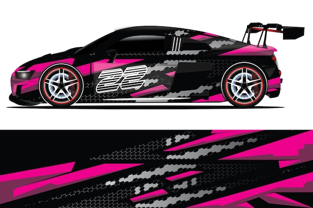 Vector de diseño de envoltura de calcomanía de coche