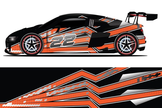 Vector de diseño de envoltura de calcomanía de coche