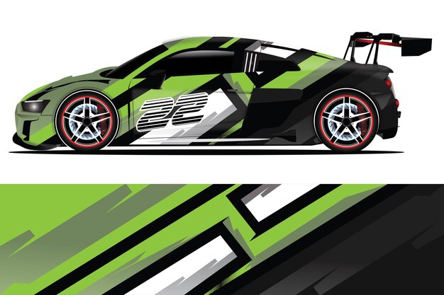 Vector de diseño de envoltura de calcomanía de coche