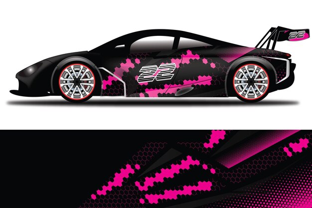 Vector de diseño de envoltura de calcomanía de coche