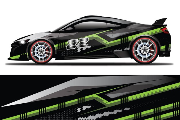 Vector de diseño de envoltura de calcomanía de coche
