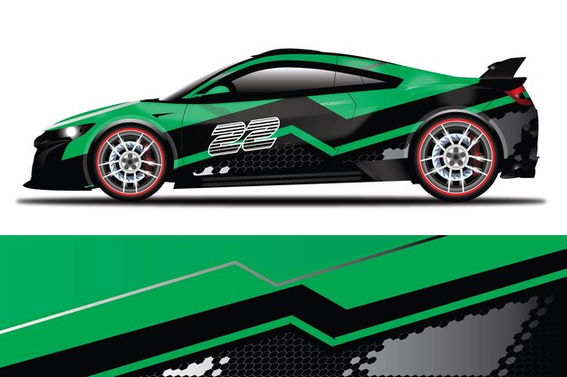 Vector de diseño de envoltura de calcomanía de coche