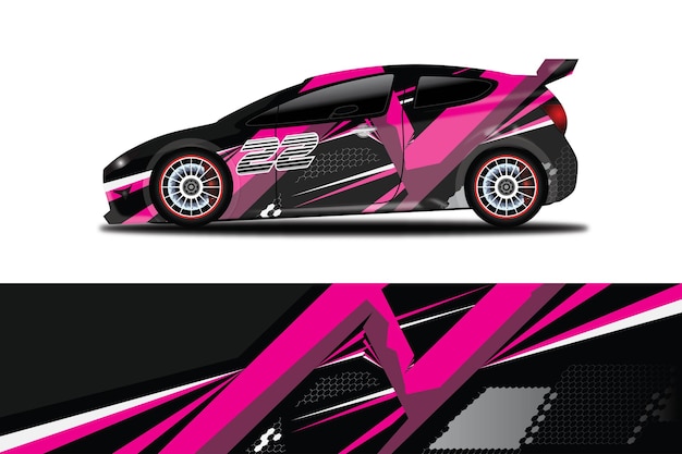 Vector de diseño de envoltura de calcomanía de coche