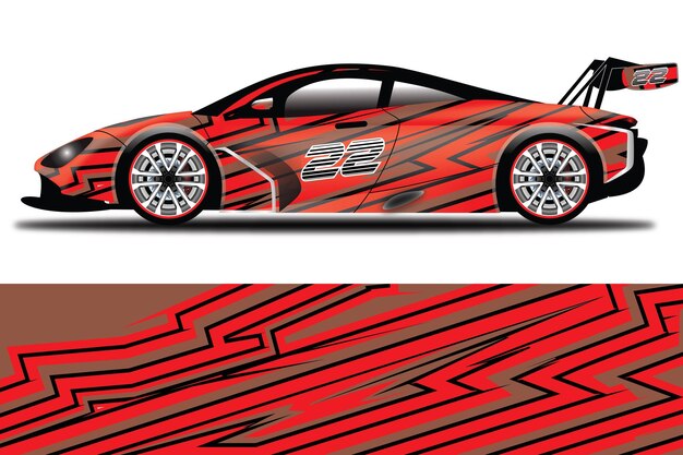 Vector de diseño de envoltura de calcomanía de coche