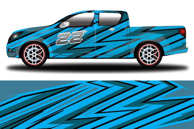 Vector de diseño de envoltura de calcomanía de coche