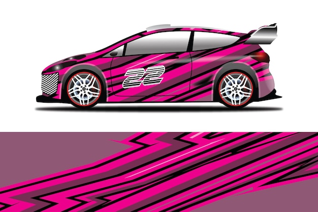 Vector de diseño de envoltura de calcomanía de coche